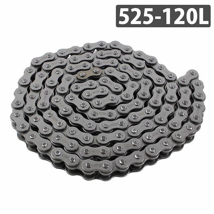 『525-120L』強化 バイク ブラックチェーン ノンシール ドライブ チェーン CBX400F CBX1000 FTR250 GB400 GPZ40F GS400 GS750拍卖