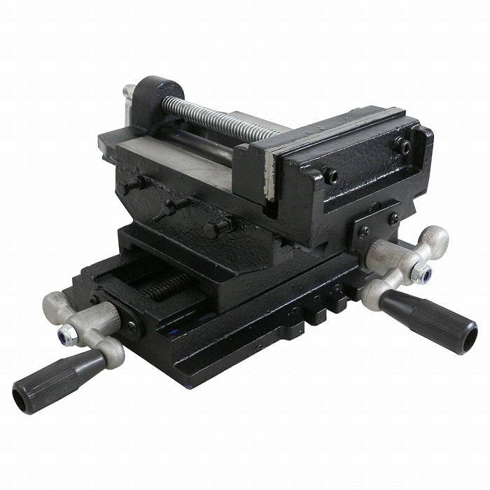 2軸 スライド クロス テーブル バイス 開口 125mm ボール盤 フライス盤 旋盤 卓上 万力 クランプ 固定 作業 金属加工 穴あけ拍卖