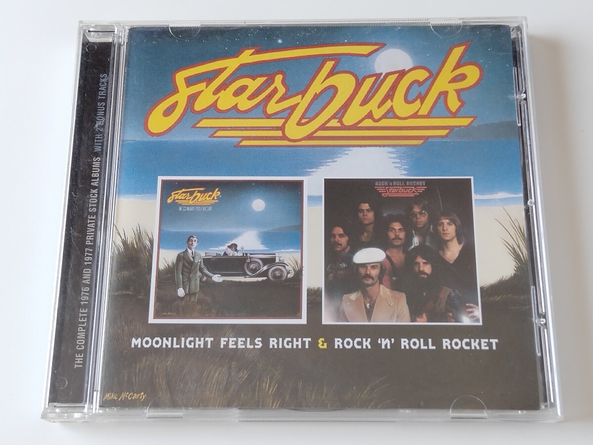 【名盤1st/2nd 2in1+2】STARBUCK / Moonlight Feels Right/ Rock'n'Roll Rocket CD cherry red UK STERN2 09年盤 スターバック,AOR/PROG拍卖