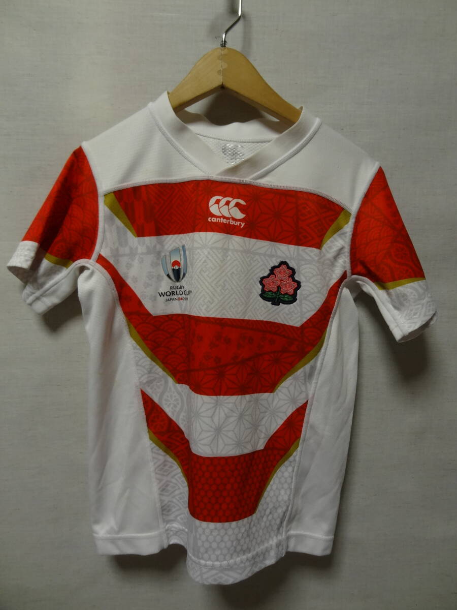 全国送料無料 カンターベリー canterbury 子供服キッズ男の子 ラグビーWORLD CUP JAPN 2019 半袖 ラガーシャツ 140拍卖