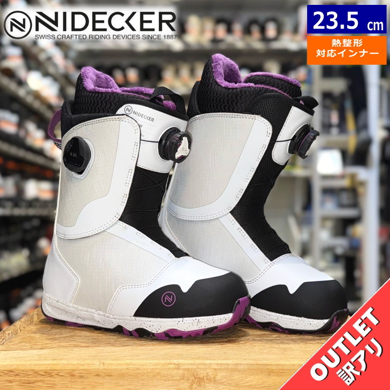 【ラスト1点】 【OUTLET】24-25 NIDECKER RIFT W カラー:WHITE 23.5cm ナイデッカー リフト レディース スノーボードブーツ 型落ち拍卖