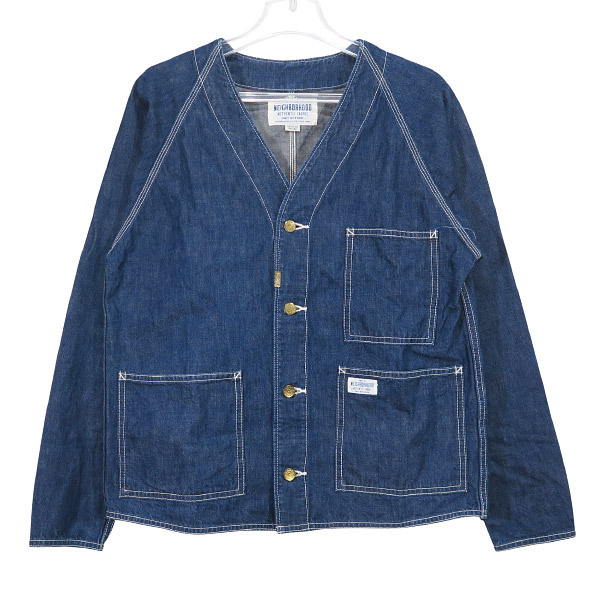 NEIGHBORHOOD ネイバーフッド 14AW GOVERNOR/C-JKT 142ARNH-JKM01 ガバナー ノーカラー デニムジャケット インディゴ アウター Augk拍卖