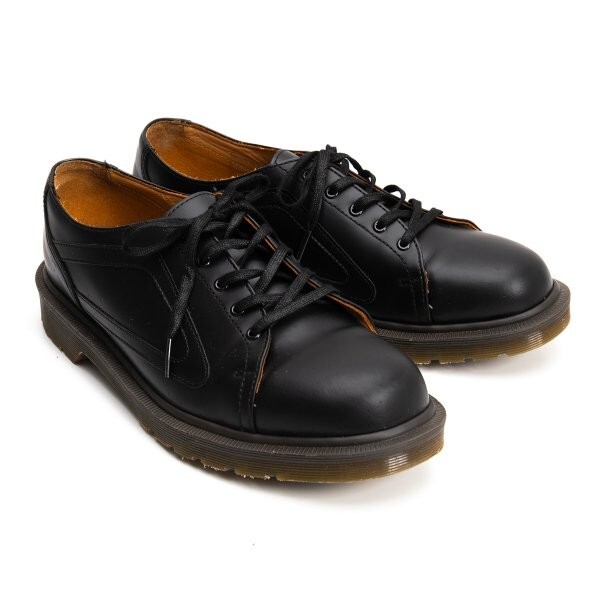 コムデギャルソン オムドゥ×ドクターマーチン ラインパッチレザーシューズ 黒UK8拍卖