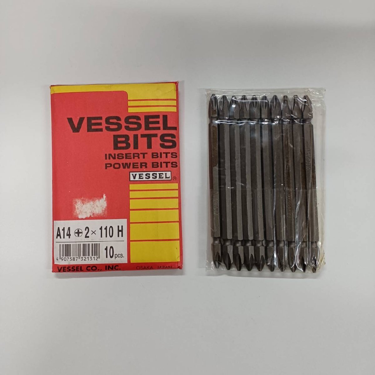 新品未使用品 AAA-0005 VESSEL ベッセル ドライバービット A14 +2×110H 10pcs. A-013拍卖