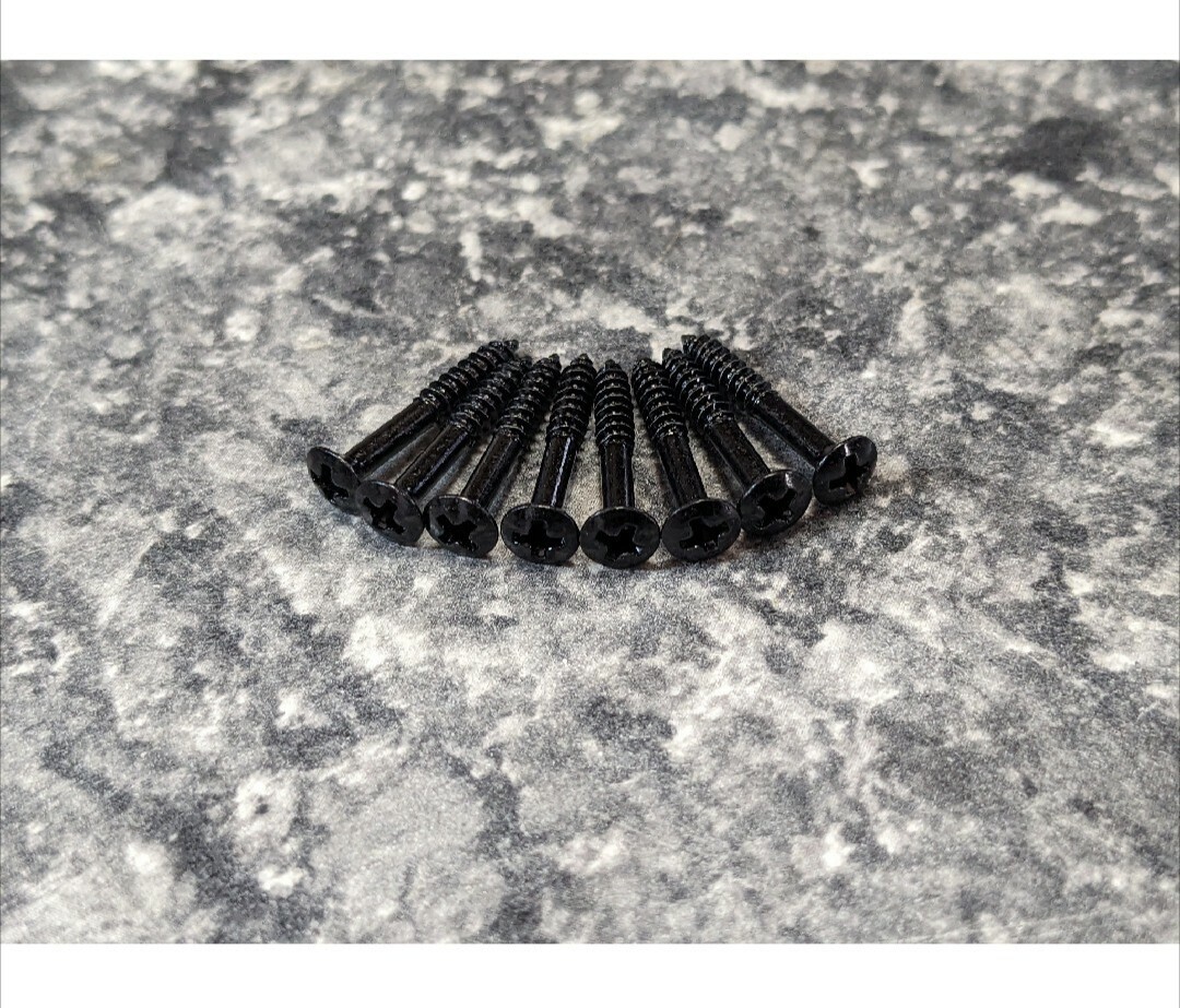 取り付けネジ ピックアップ エスカッション 8本 1set ブラック拍卖