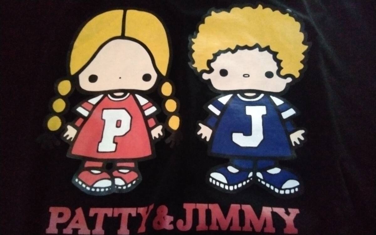 ☆レディース☆patiy&jimmy ☆とっても可愛い♪パティ&ジミー胸元イラスト入り黒色薄手の半袖Tシャツです(o^―^o)サイズL☆新品☆拍卖