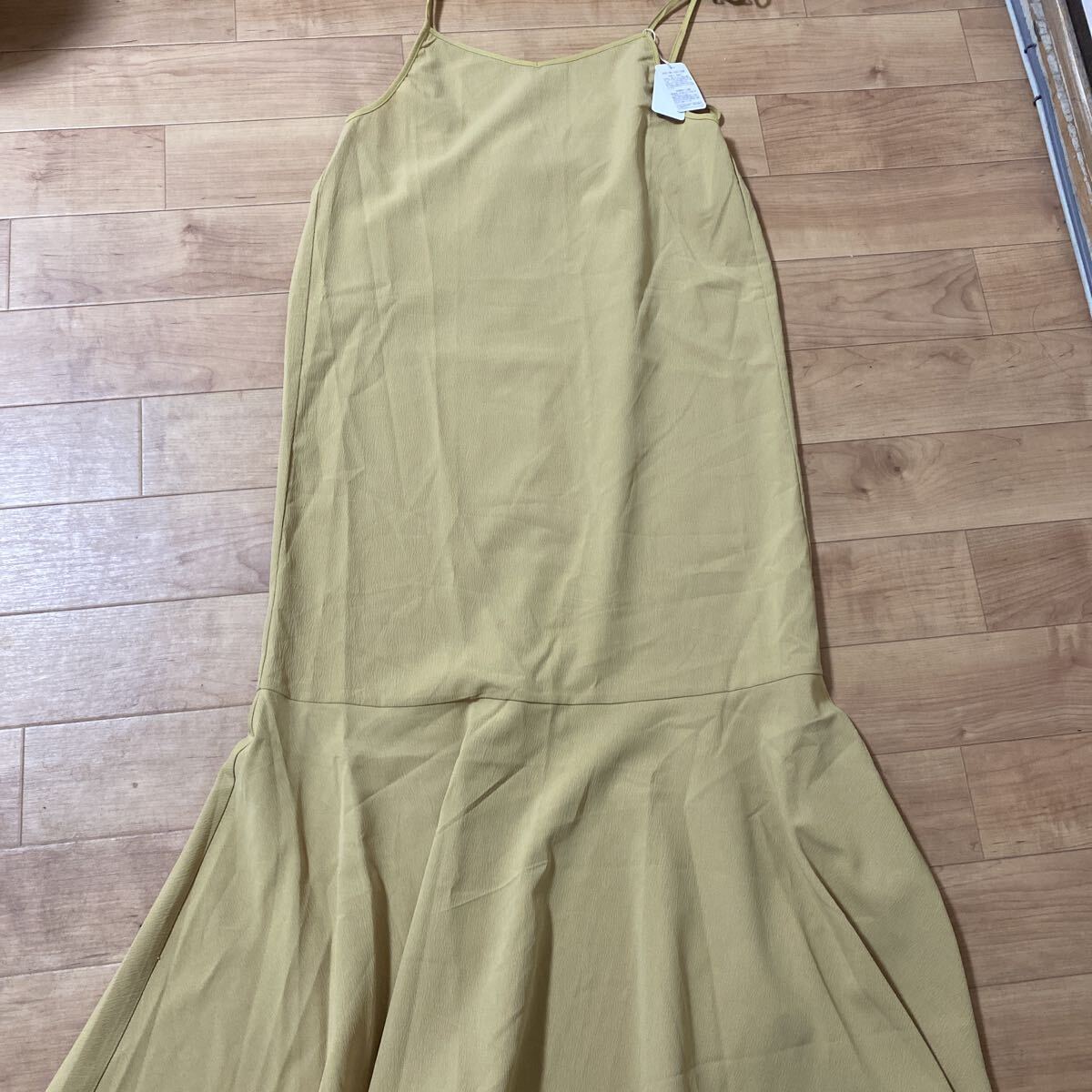 RETRO GIRL,レトロガール ワンピース Bリボンティアードキャミ イエロー M タグ付き 拍卖