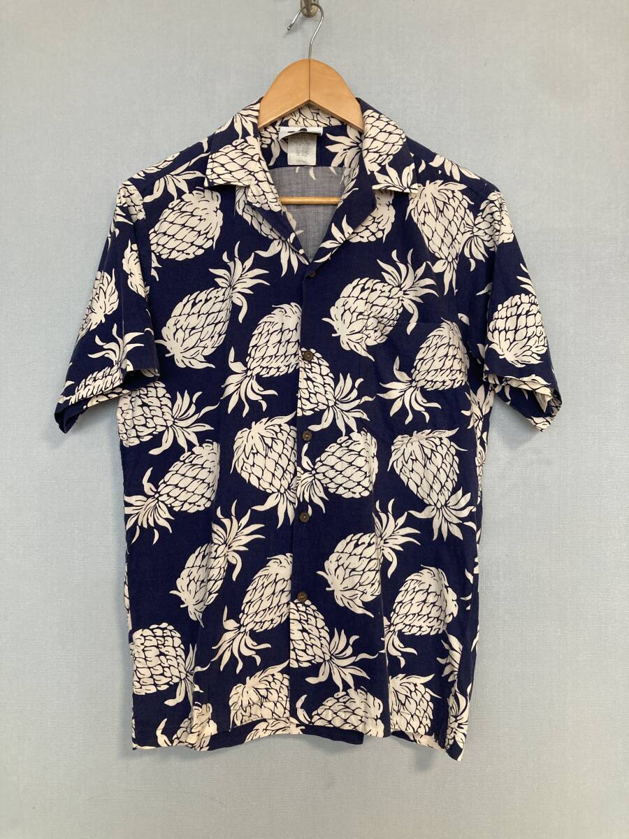 ★Hilo Hattie パイナップル柄 アロハシャツ HAWAII USA製 S ミックスレーヨン 半袖シャツ パイン柄 オールド OLD ビンテージ拍卖