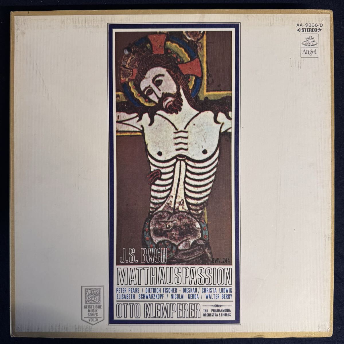 BACH マタイ受難曲 MATTHAUSPASSION OTTO KLEMPERER クレンペラー シワルツコップ レコード LP4枚組 拍卖