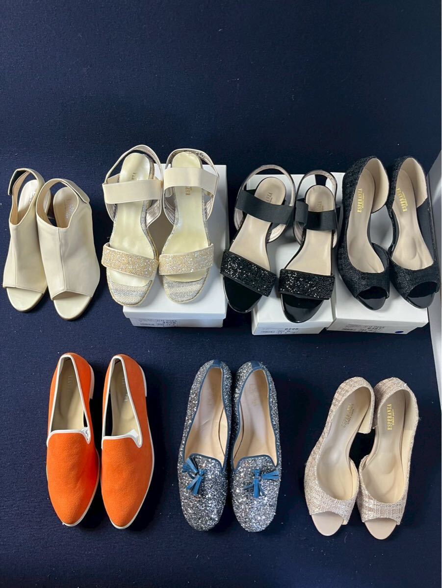 esperanza レディース シューズ まとめ 23.5cm ヒール サンダル パンプス サンダル 靴 拍卖