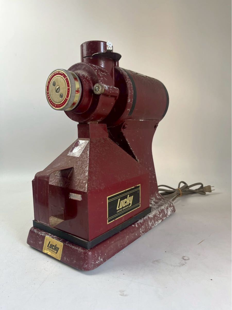 通電確認済み Lucky(ラッキー) LM-400 COFFEE MACHINE / コーヒーマシン 電動コーヒーミル 業務用 昭和レトロ アンティーク 喫茶店拍卖