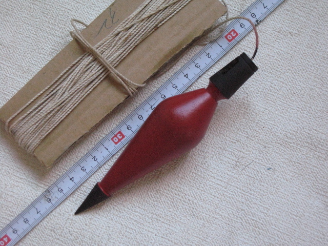 垂直測定器具 下げ振り用オモリ 建築現場用 ニワトリ印 柱・壁・ポ-ル・電柱等々の垂直測定に 中古拍卖