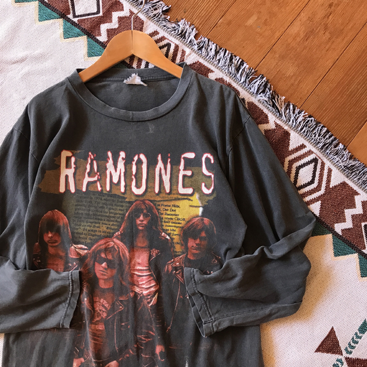Ramones ロンT フェード 古着 バンT ラモーンズ Tシャツ ヴィンテージ拍卖