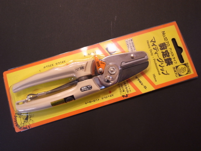 ☆新品未開封 サボテン アンビル型 剪定鋏 マイティグリップ プロ用 195mm No.1270 太枝切断能力20㎜ テフロン-S 日本製 拍卖