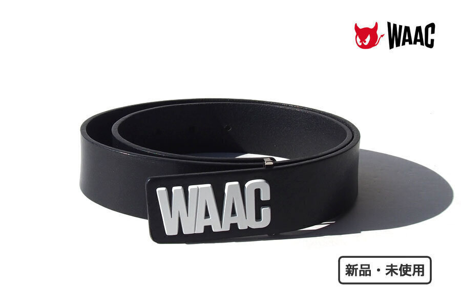送料無料★新品|未使用|ワック|WAAC|ロゴバックルベルト|レディース|ブラック拍卖