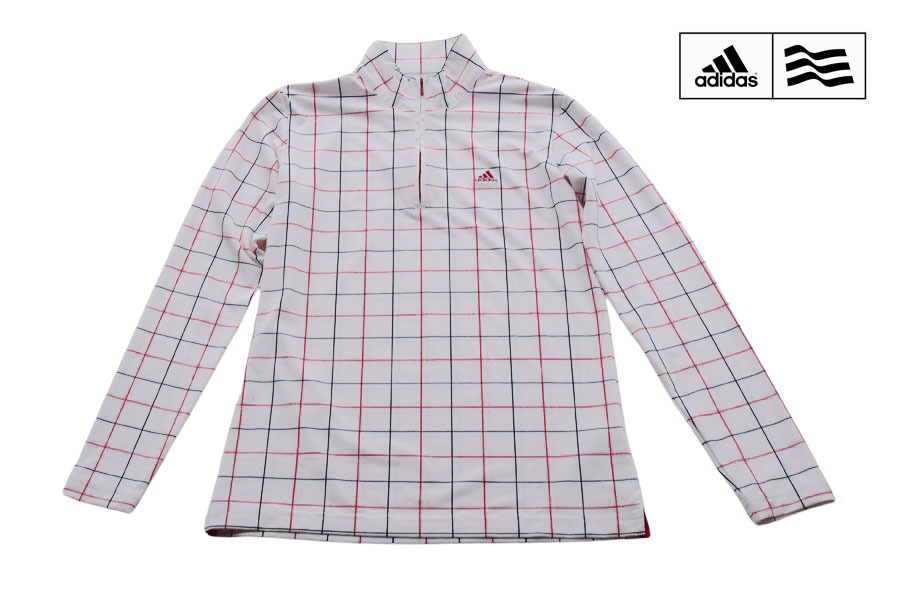 送料無料★【中古】アディダス|adidas|ゴルフ|テーラーメイドゴルフ|長袖ハーフジップシャツ|レディースゴルフウェア|L拍卖
