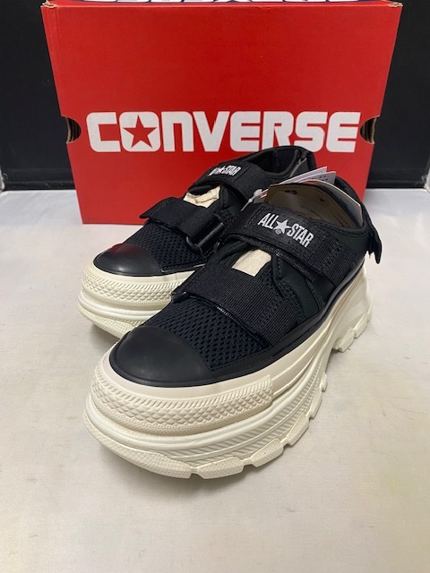 【訳あり新品】CONVERSE ALL STAR TREKWAVE SANDAL OX 31310820 BLACK US5.0 24.0cm オールスター トレックウェーブ サンダル 厚底拍卖