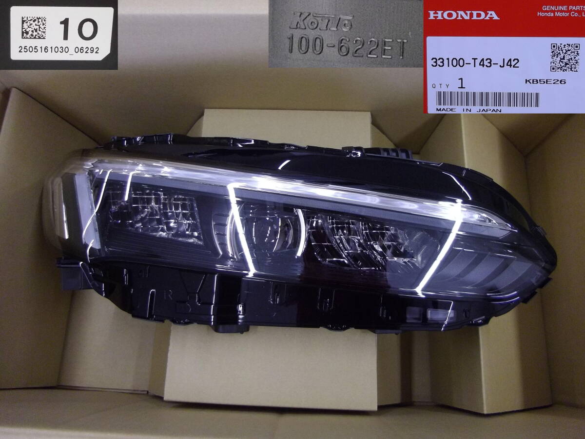 ☆●2508-76L FL1 FL4 FL5 シビック 純正 LED 右 ヘッドライト KOITO 100-622ET 33100-T43-J42 新品未使用品!拍卖