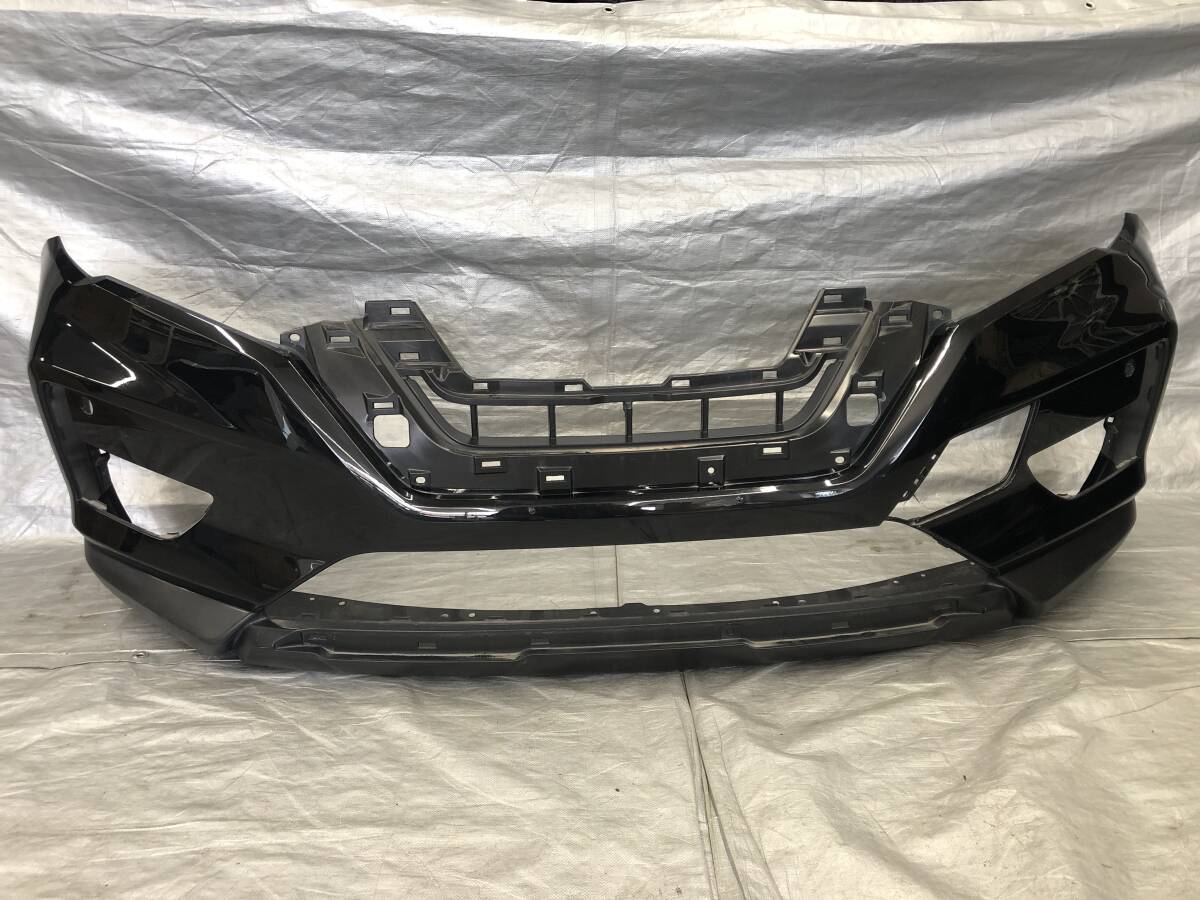 ★□2508-HT46 T32 NT32 HT32 HNT32 エクストレイル 後期 純正 フロントバンパー 62022 6FR0H ブラックパール系拍卖