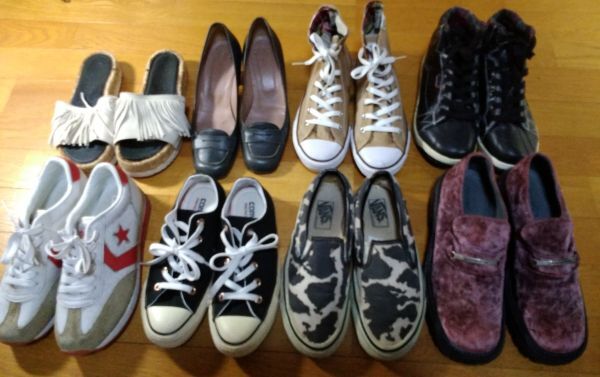 レディースシューズ 8点セット ゆうパック100サイズ コンバース,VANS 他拍卖
