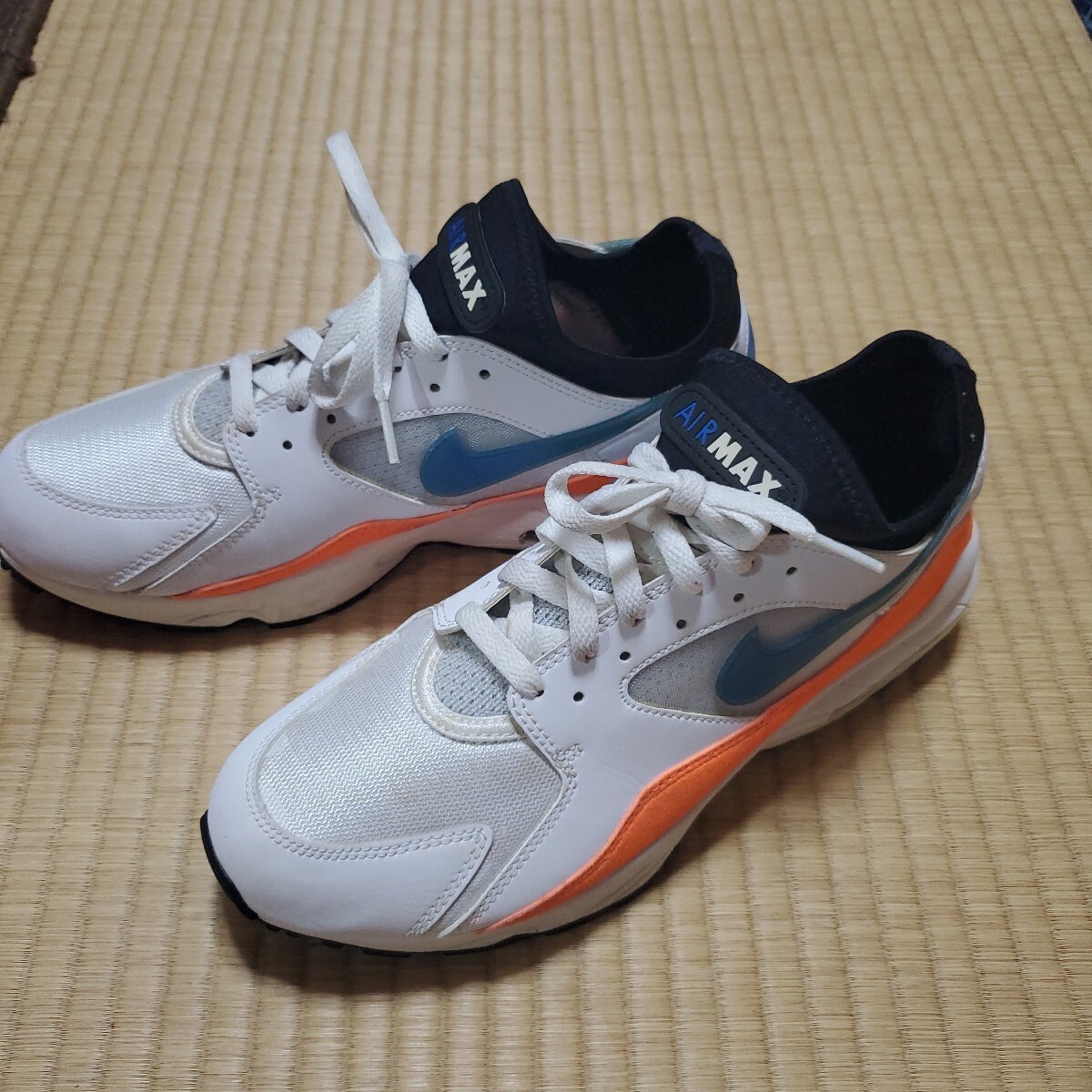 ★NIKE AIRMAX93 Nebula Blue Orange ナイキ エアマックス93 ネビュラブルー オレンジ 27.5cm US9.5 中古品 美品 ドナー バースト2★ 拍卖