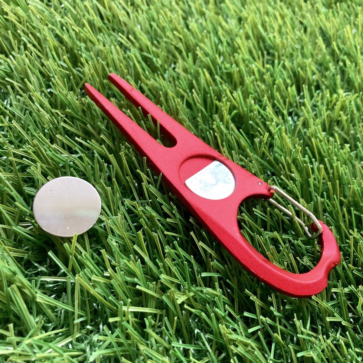 グリーンフォーク レッド マーカー&カラビナフック付拍卖