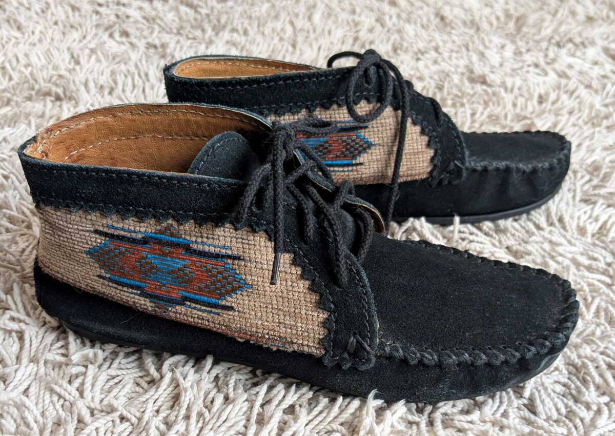 ■no_104 MINNE TONKA ミネトンカ モカシン ショートブーツ SIZE6 23.0cm相当 Made in Dominican Republic レディース 靴 シューズ拍卖