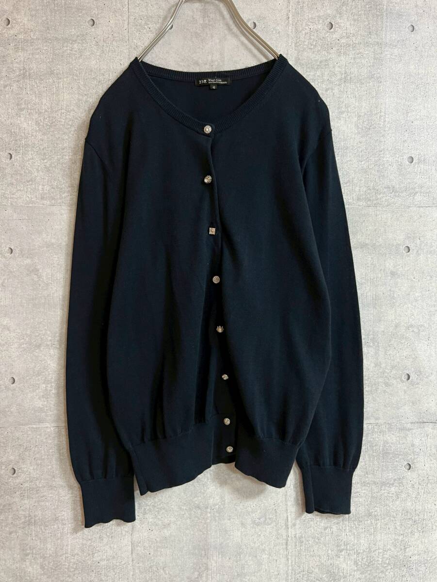 23区 カーディガン ネイビー サイズ40 M レディース カジュアル オフィス拍卖