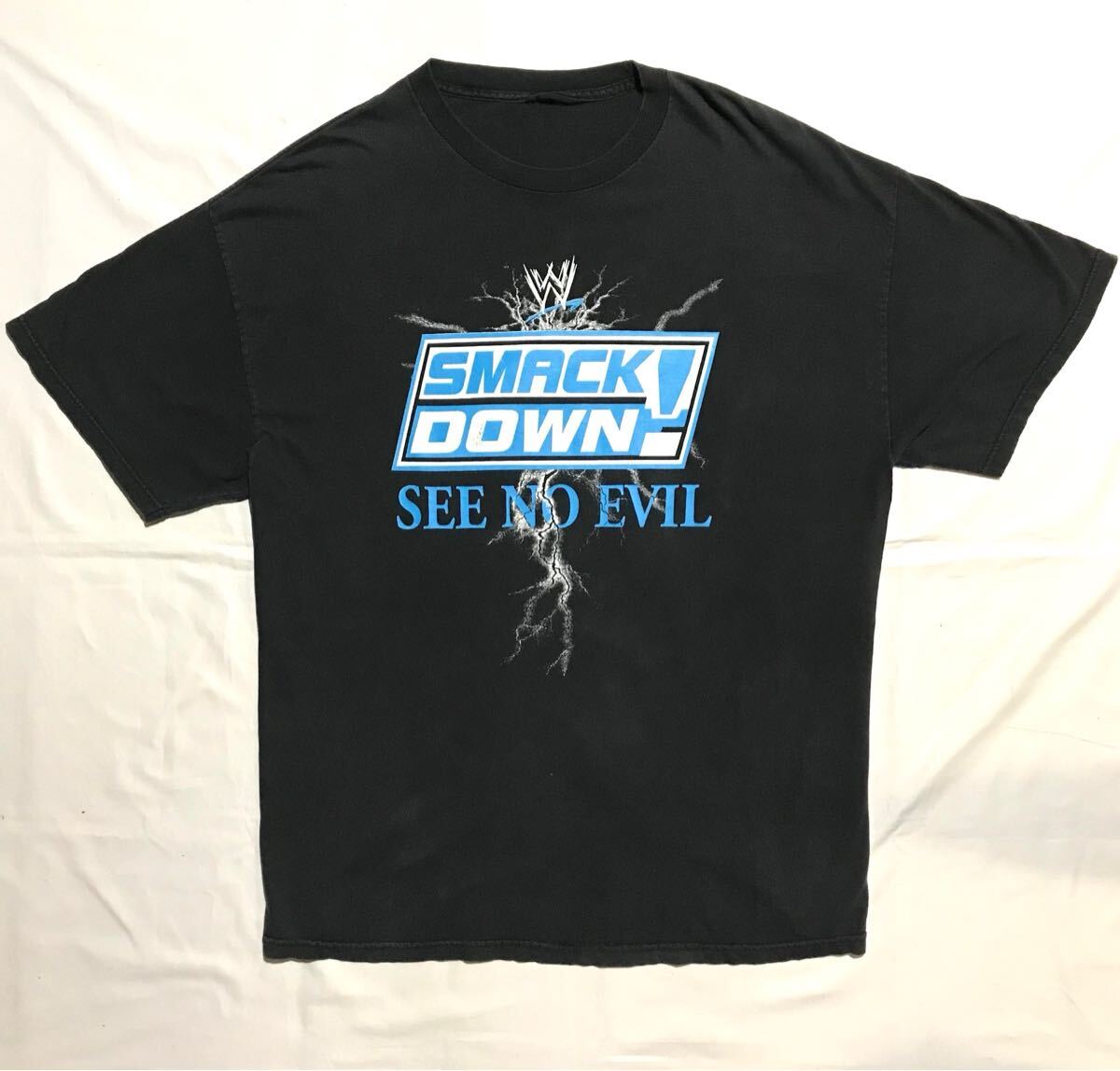 Tシャツ【WWE/SMACK DOWN!】サイズXXL/SEE NO EVIL/スマックダウン/アメリカンプロレス/WWF/希少拍卖