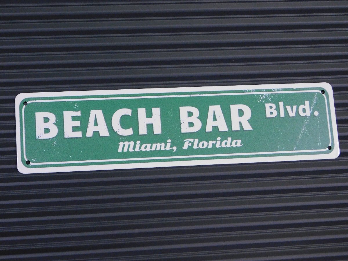 ◆送料\390◆【BEACH BAR Blvd.】※《メタルサインボード / 100×400mm》 アメリカン雑貨 ブリキ看板拍卖