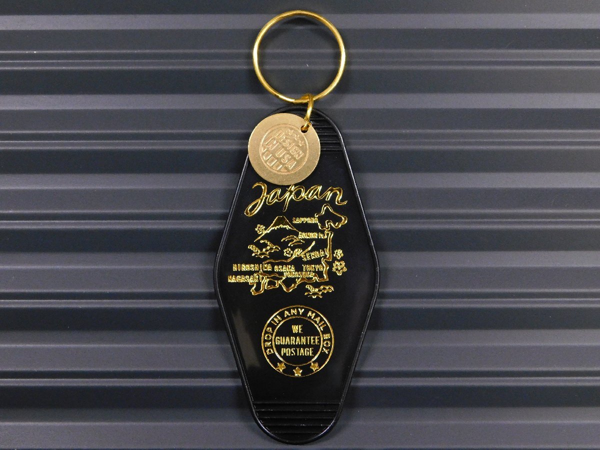 ◆送料\140◆【モーテルキーホルダー】※《JAPAN・日本 / ブラック》 和柄 スカジャン ホテル キータグ キーホルダー拍卖