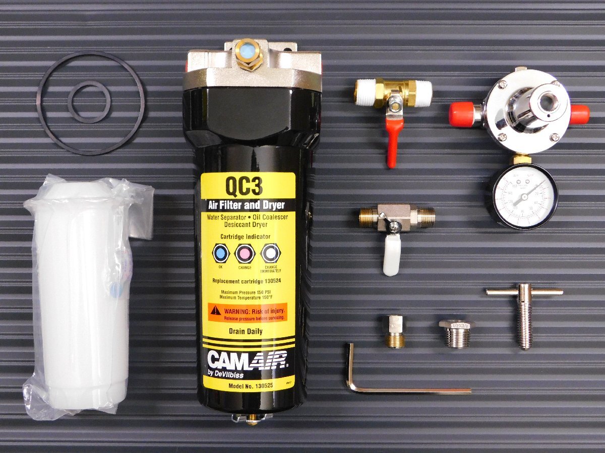 【DEVILBISS・デビルビス】※《エアートランスフォーマー・QC3》《交換用予備フィルタ・130524》 高性能エアフィルター拍卖