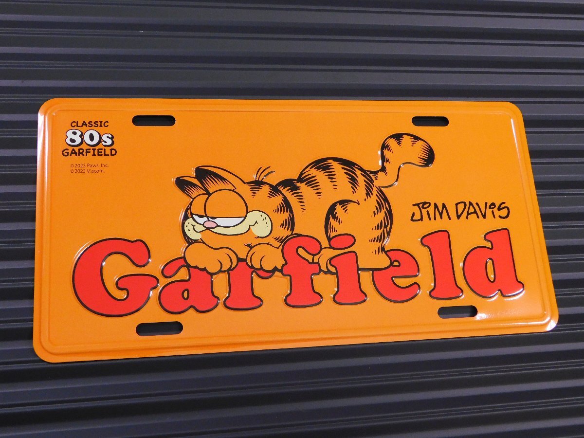 ◆送料\185◆【GARFIELD・ガーフィールド】※《ライセンスプレート / Garfield・オレンジ】 アメリカン雑貨 ナンバープレート拍卖