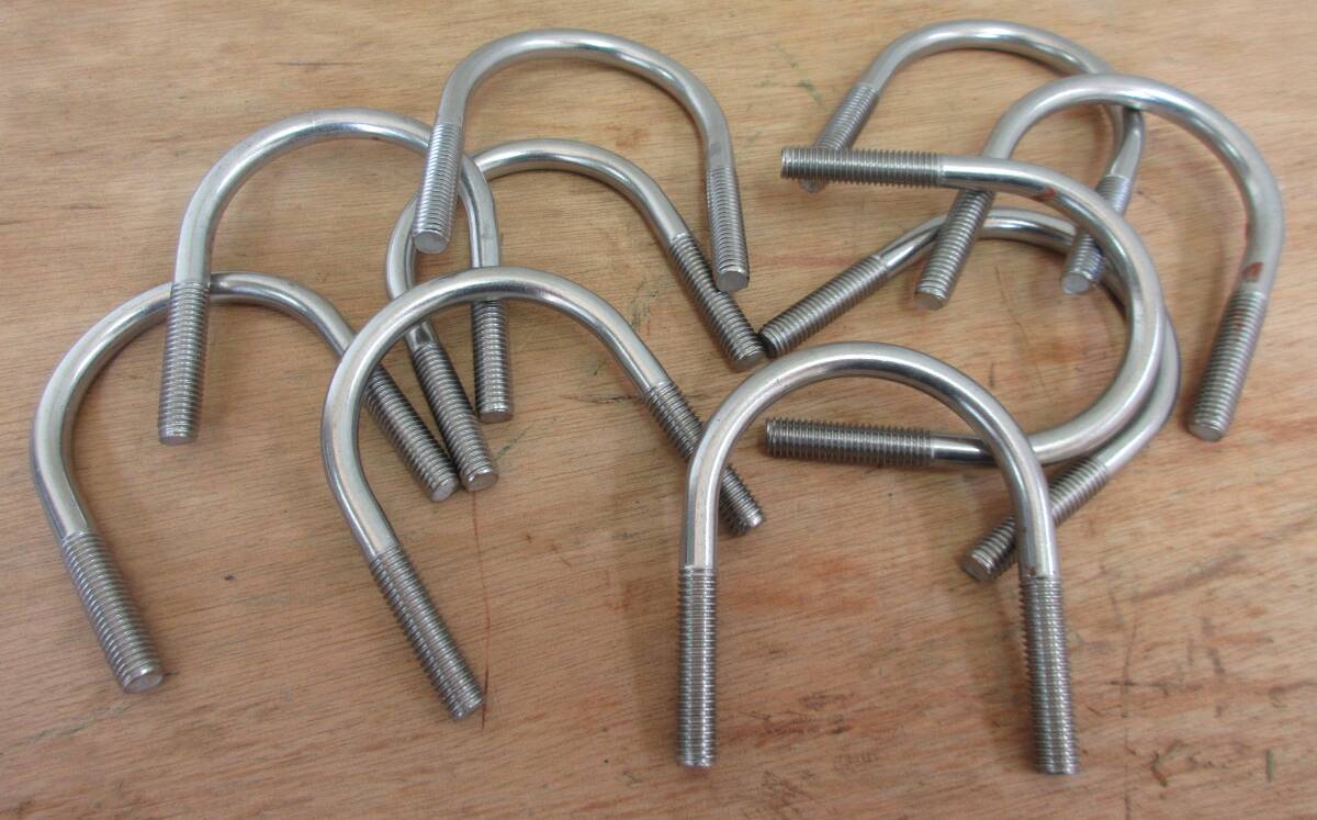 未使用品在庫処分 ステンレス製Uボルト M8×40A 10本組 配管パイプ丸棒固定に拍卖