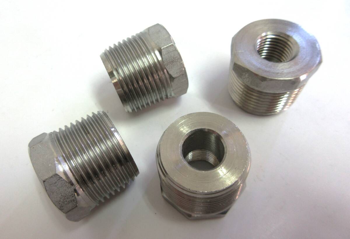 未使用品在庫処分 SUSブッシング 3/4×3/8 4個セット ネジ込み式管継手ステンレスブッシング20×8拍卖