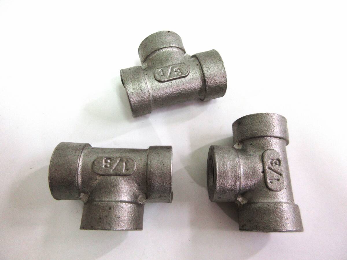 未使用品在庫処分 SUSチーズ 1/8B 3個組 ネジ込み式管継手ステンレスチーズ拍卖