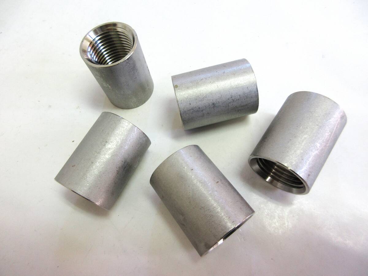 未使用品在庫処分 SUSソケット 1/2B 5個組 ネジ込み式管継手ステンレスソケット拍卖