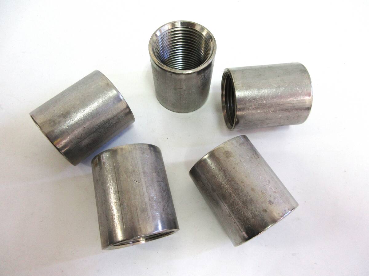 未使用品在庫処分 SUSソケット 1B 5個組 ネジ込み式管継手ステンレスソケット25A拍卖