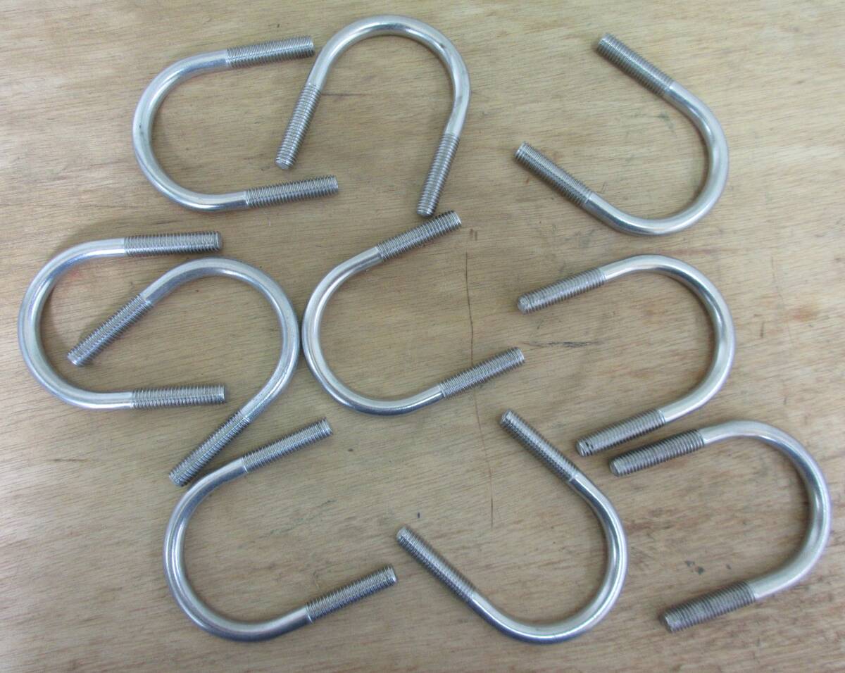 現品限り未使用品在庫処分 ステンレス製Uボルト M8×32A 10本組 配管パイプ丸棒取付工事に拍卖