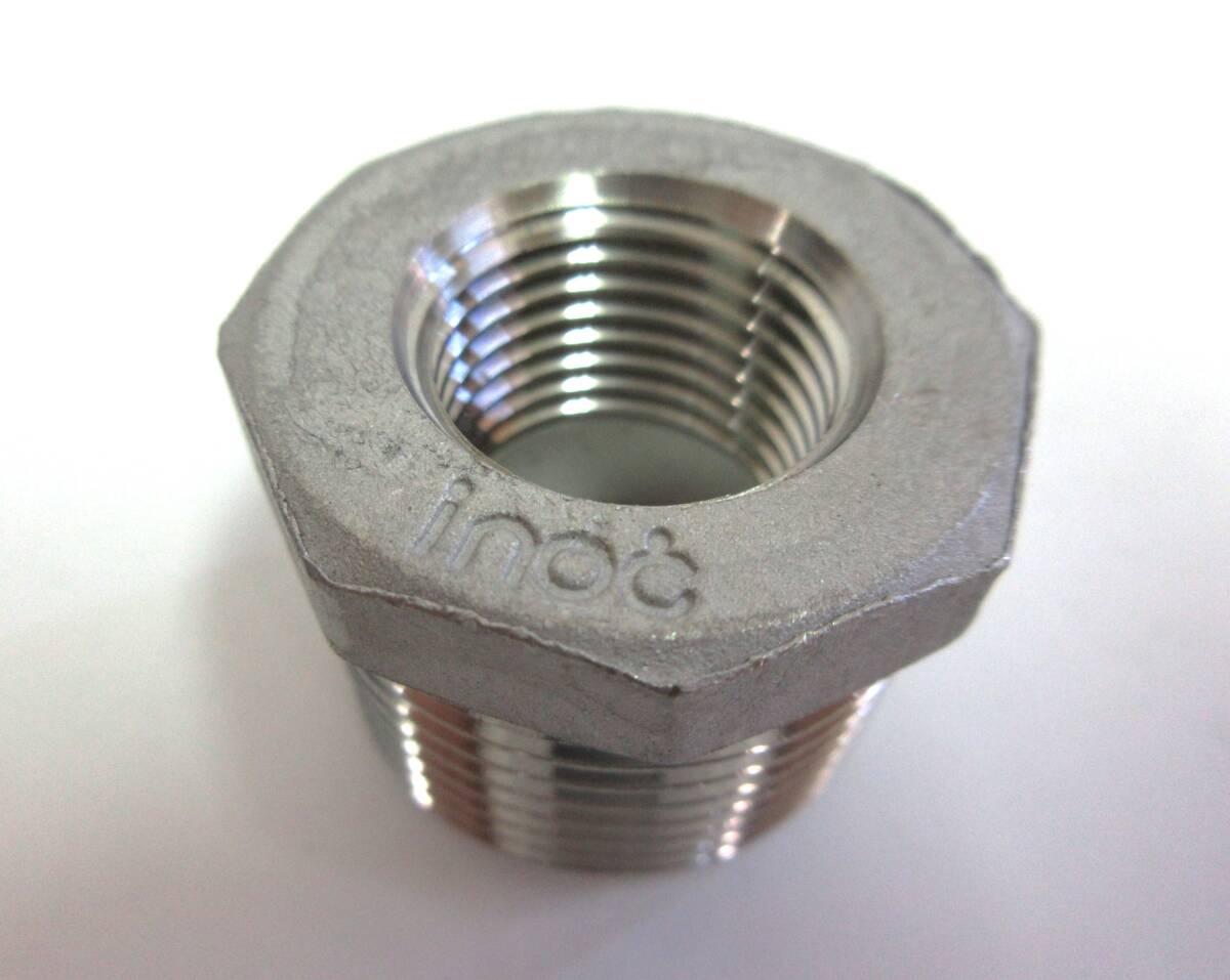 未使用品在庫処分 SUSブッシング 1×1/2 ネジ込み式管継手ステンレスブッシング25×15拍卖