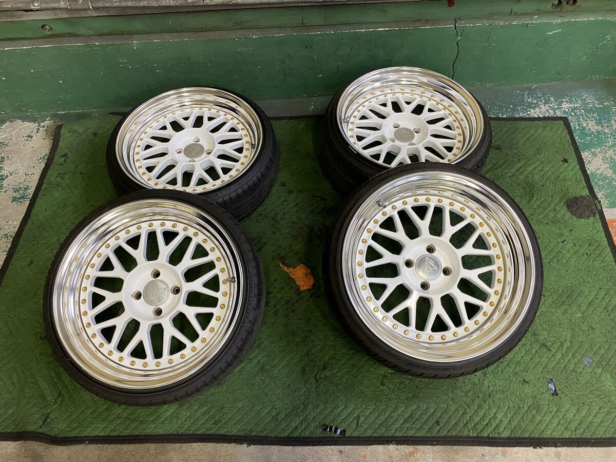希少ホイール バラマンディデザイン TOMAN 17inch 4H PCD100 深リム ステップリム 鍛造 3ピース F=17x7J+2 R=17x8J-10 シビック インテグラ拍卖