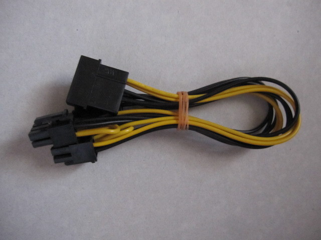 ビデオカード用 ペリフェラル電源 → PCI-E電源変換ケーブル 2本②拍卖