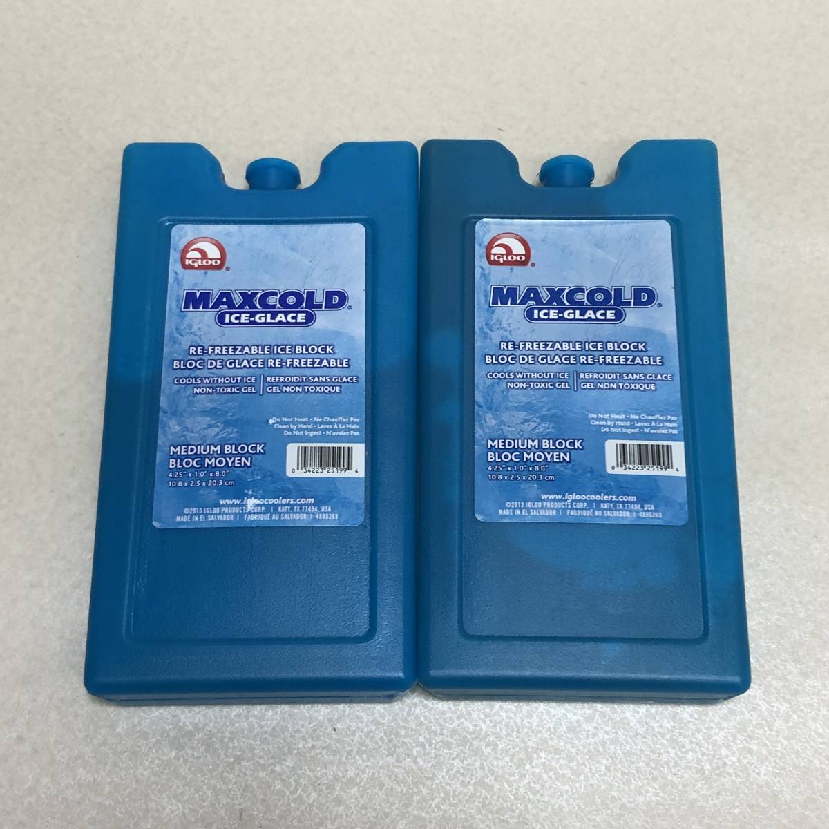 【未使用 MAXCOLD ICE-GLACE Mサイズ IGLOO イグルー 保冷剤 クーラーボックス 2点セット】ネコポス拍卖