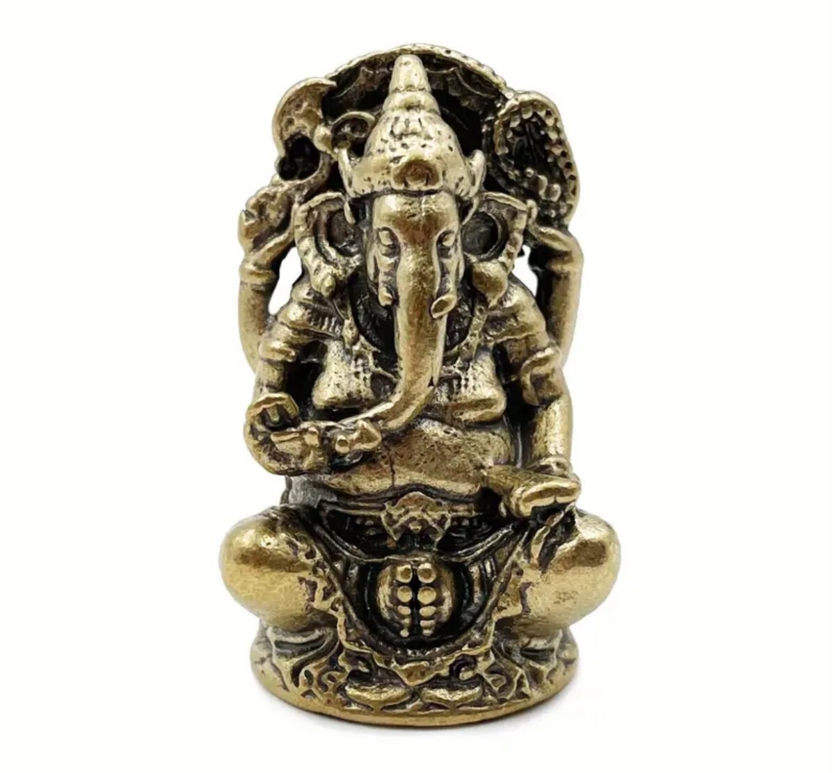 TG64874 ヴィンテージミニガネーシャ像 真鍮製 サイズ31x48mm拍卖