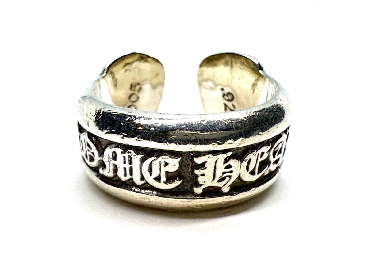 クロムハーツ インボイス スクロールラベル リング スモール 9.5号 925 指輪拍卖