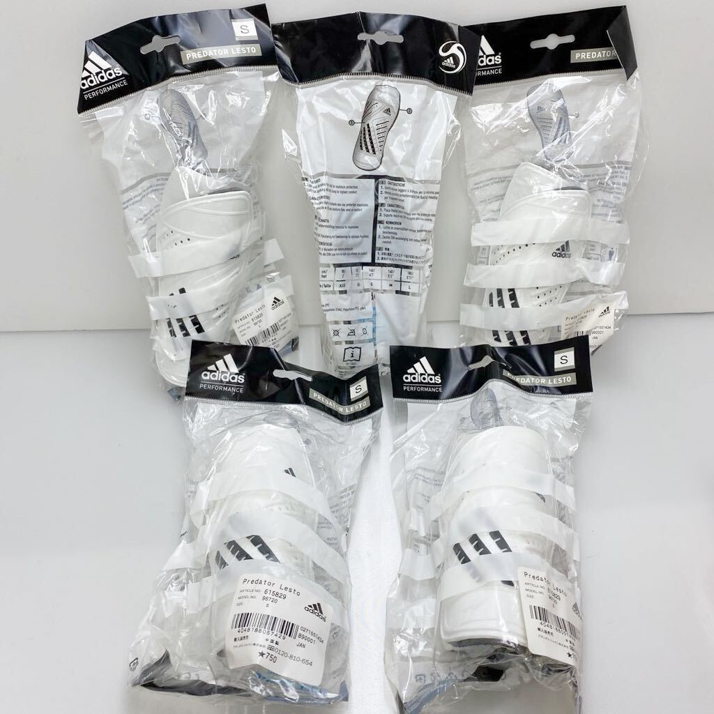 C4DP 5セット 未使用♪ adidas アディダス プロテクター すねあて レガース シンガード Sサイズ 白 5セット♪♪拍卖