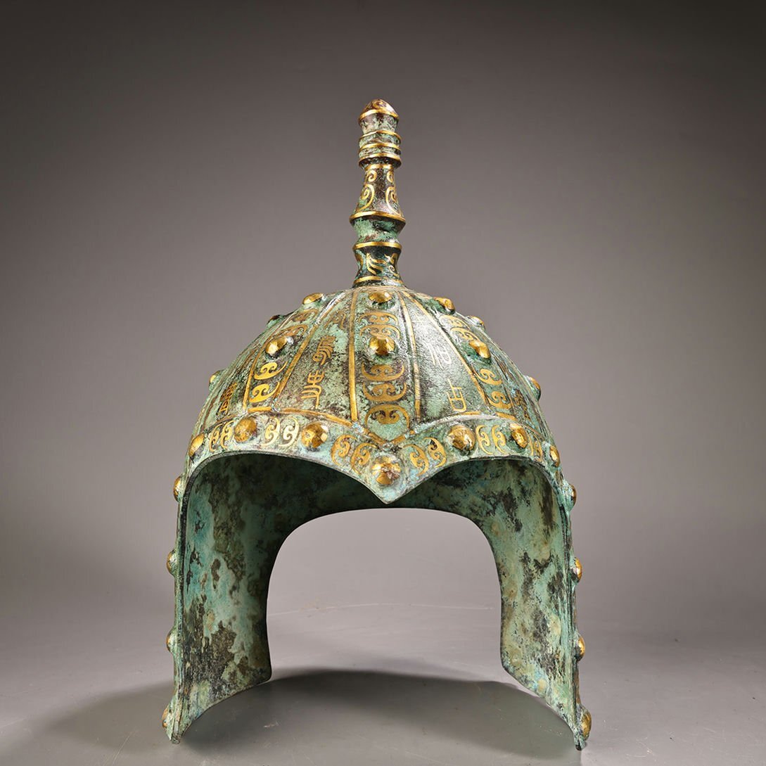 ■観心・時代旧蔵■C17933戦漢時代 青銅器 青銅錯金頭 細密細工★古置物★古賞物★古擺件★蒐集家放出★唐物拍卖