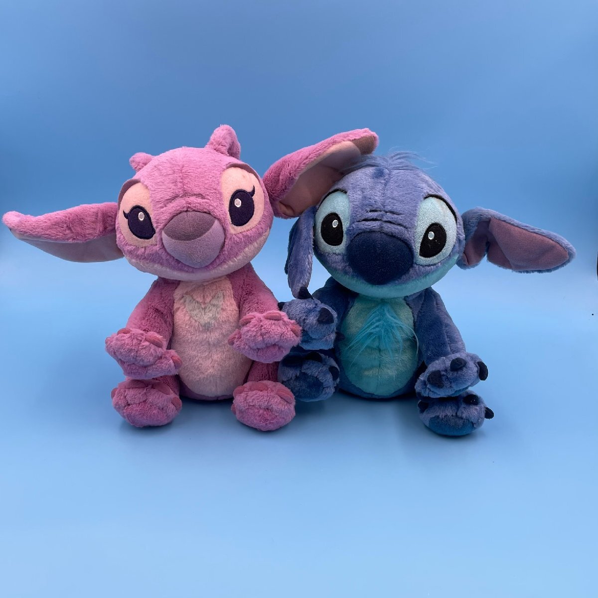 【18987Q082】ぬいぐるみ スティッチ エンジェル Disney ディズニーリゾート キャラクター リロ&スティッチ 可愛い 汚れあり 現状品拍卖