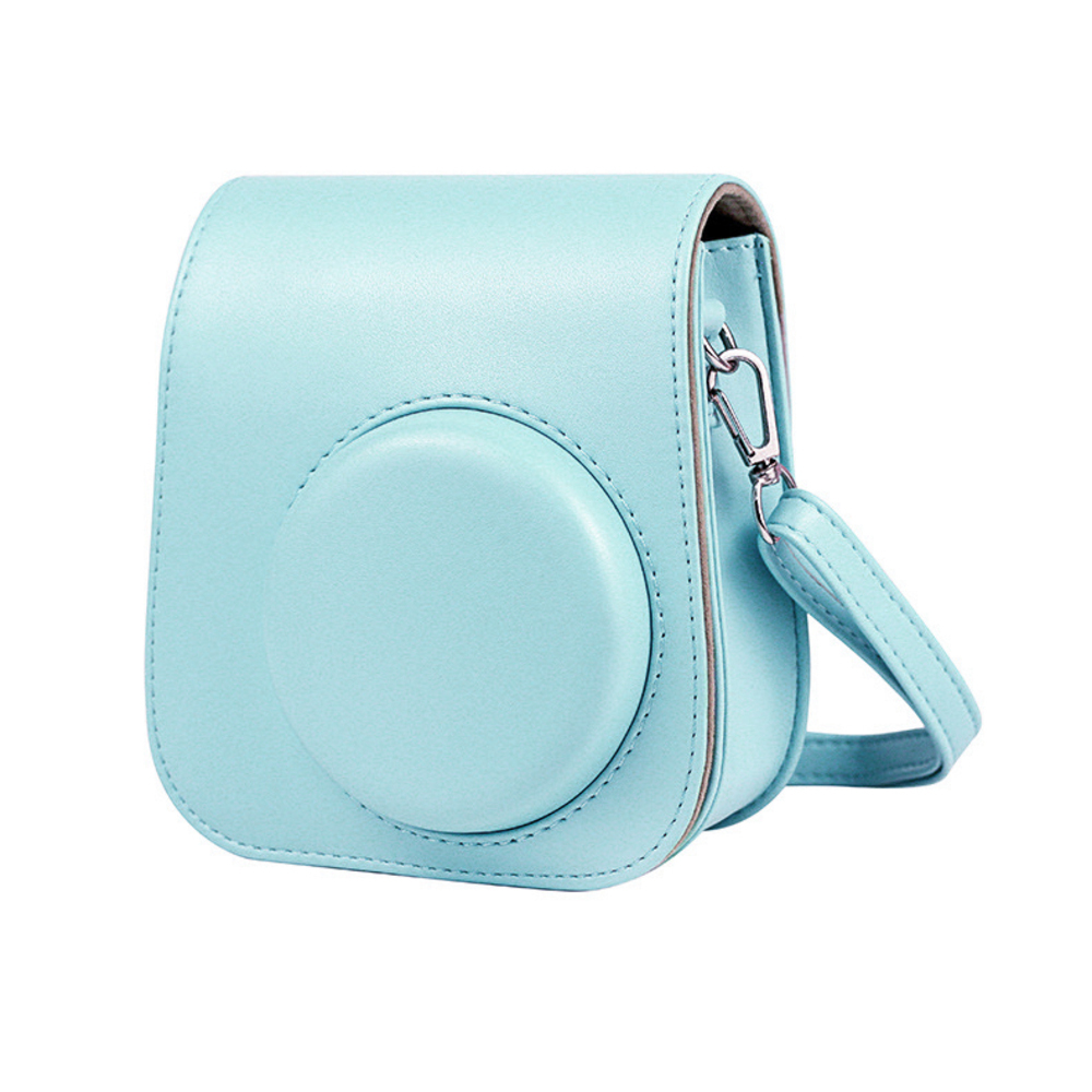 ☆ ブルー ☆ レザーケース チェキ ケース 通販 mini 11 9 8 instax mini8 カメラケース カバー レザー調 カメラバッグ 収納ポーチ ポーチ拍卖