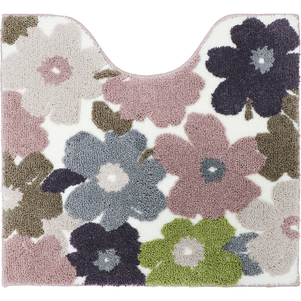 ☆ フルール/ピンク ☆ ヨコズナyk18matトイレマット トイレマット おしゃれ 花柄 洗える 滑りにくい 洗濯可 引越祝い 新生活 一人暮らし拍卖